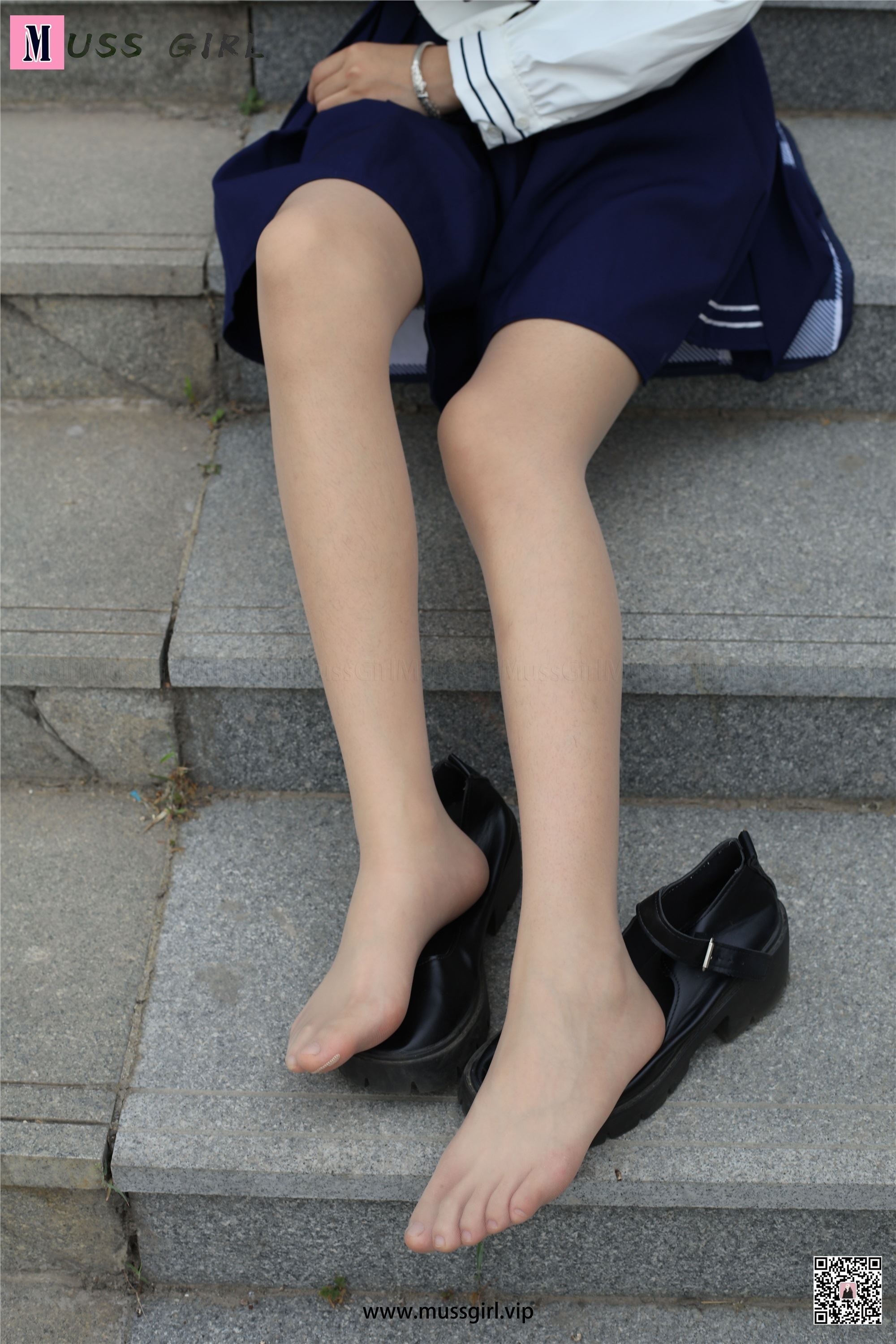 MussGirl慕丝女郎  NO.214 楼梯JK制服肉丝